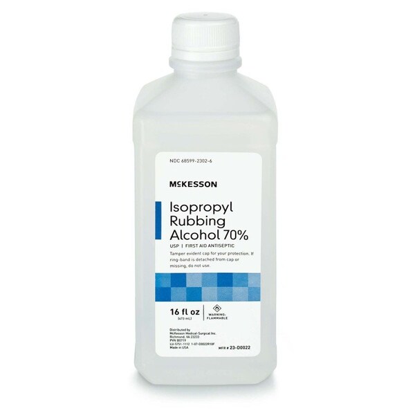 Mckesson Isopropyl Alcohol Antiseptic, 16 oz. Bottle, 12PK 23-D0022 - main